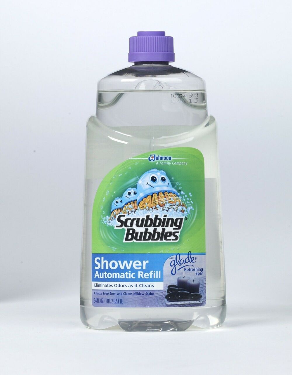 NEW Scrubbing Bubbles Shower Automatic Refill Glade Refreshing Spa 34 Oz Cleaner